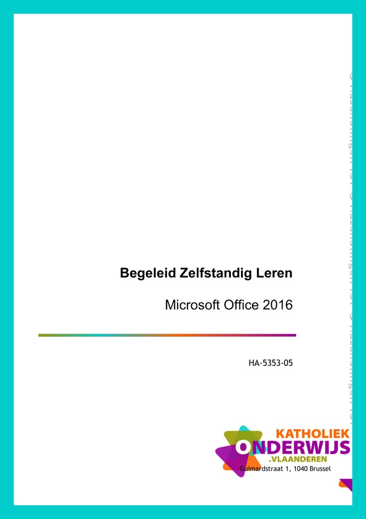 Geïntegreerde oefening ICT 2° graad - MS Office 2016