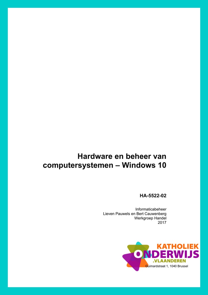 Hardware en beheer van computersystemen - Windows 10