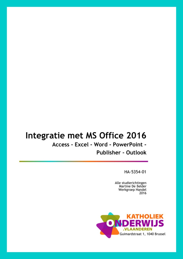 Integratie met MS Office 2016