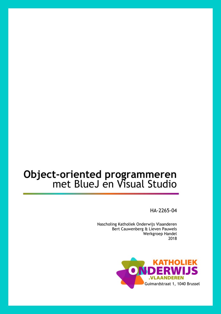 Object-oriented programmeren met BlueJ en Visual Studio