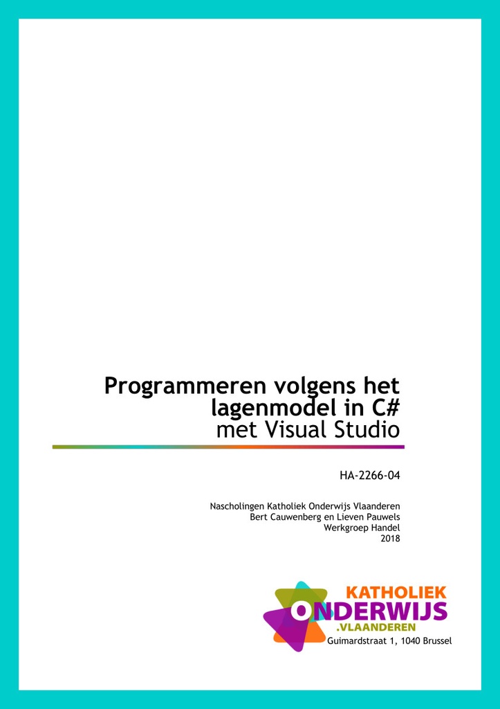 Programmeren volgens het lagenmodel in C#