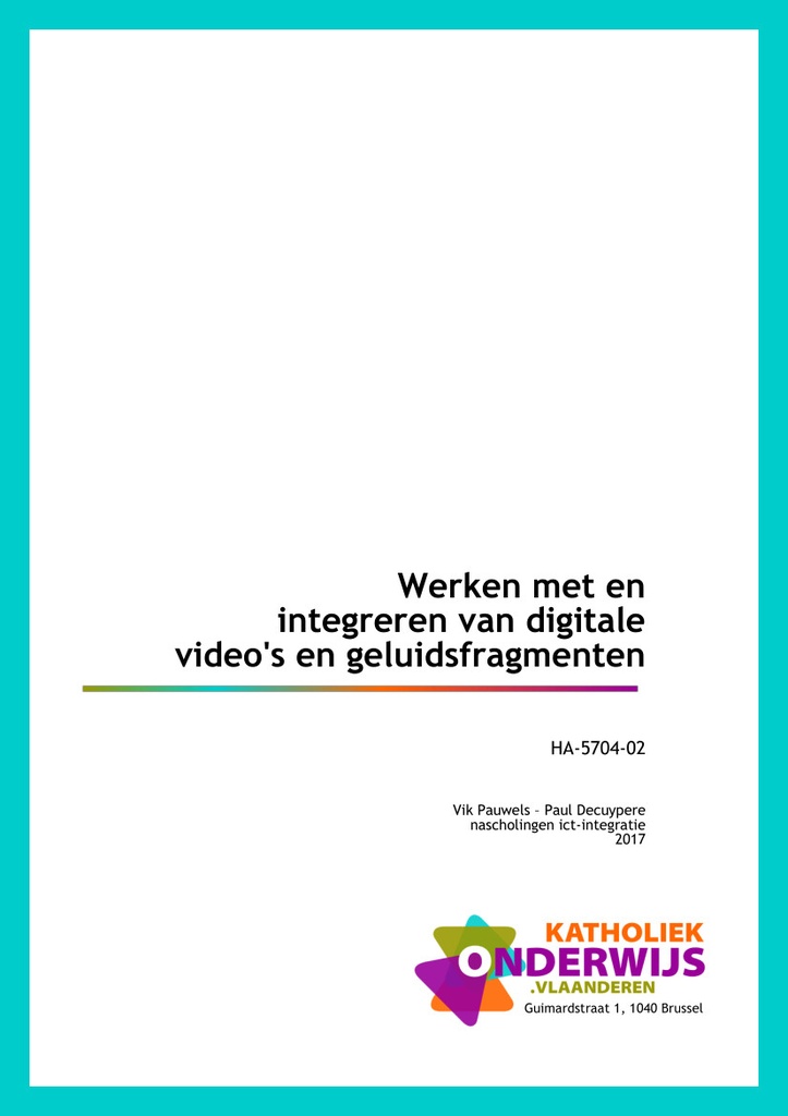 Werken met en integreren van digitale video's en geluidsfragmenten