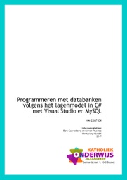 Programmeren met databanken volgens het lagenmodel in C#