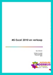 MS Excel 2010 en Verkoop