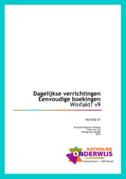 Dagelijkse Verrichtingen Eenvoudige Boekingen (Winfakt! v9)