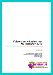 Folders ontwikkelen met MS Publisher 2013