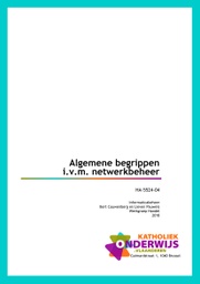 Algemene begrippen i.v.m. netwerkbeheer