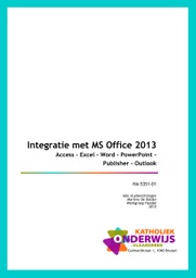 Integratie met MS Office 2013