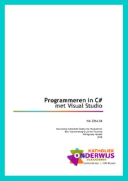Programmeren in C# met Visual Studio